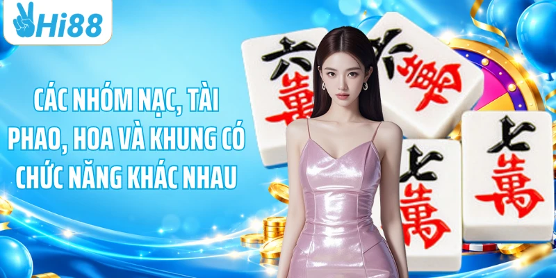 Các nhóm Nạc, Tài Phao, Hoa và Khung có chức năng khác nhau