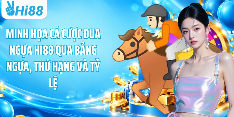 Minh họa cá cược đua ngựa HI88 qua bảng ngựa, thứ hạng và tỷ lệ